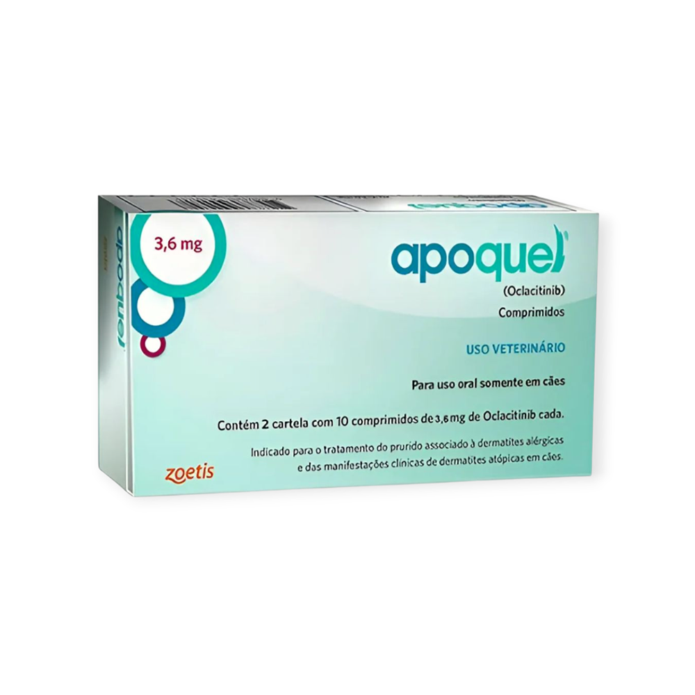 Apoquel 3,6 mg Antialérgico para Cães 20 Comprimidos
