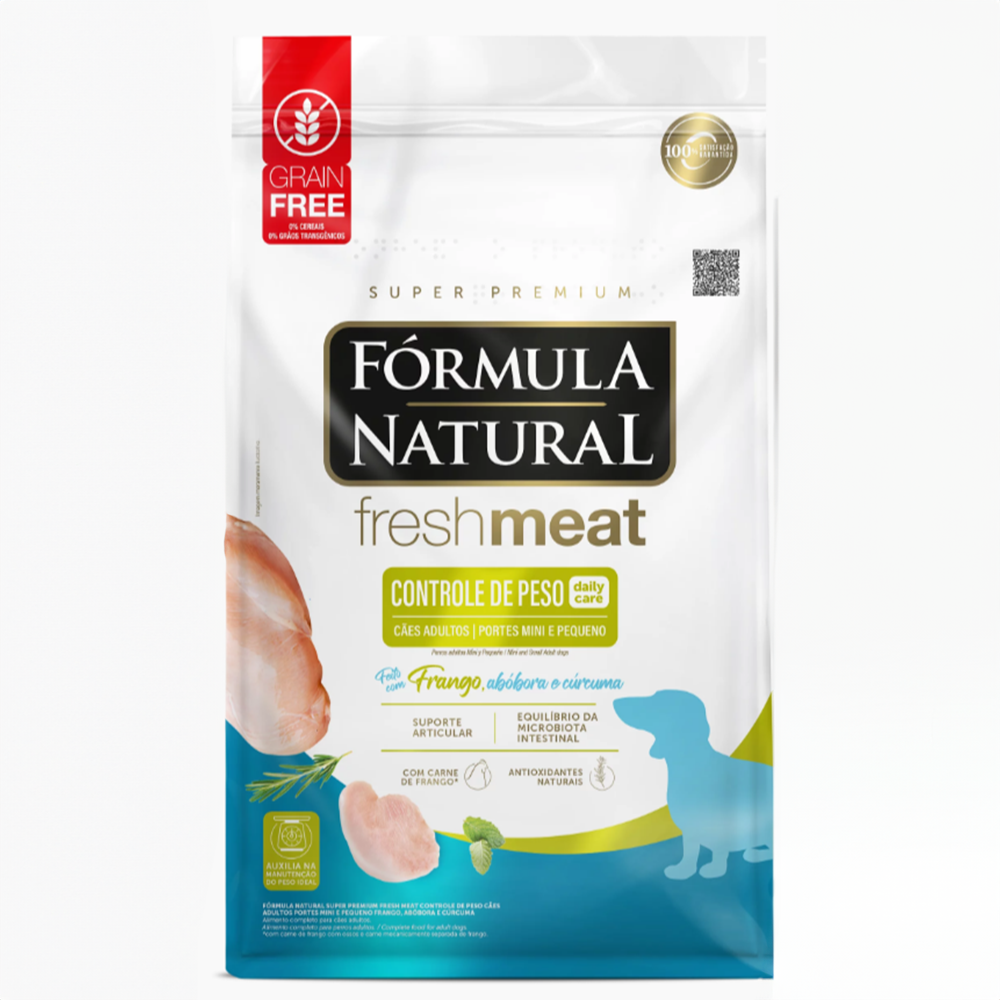Ração Fórmula Natural Fresh Meat Controle de Peso (Light)para cães adulto raças pequenas 2,5kg