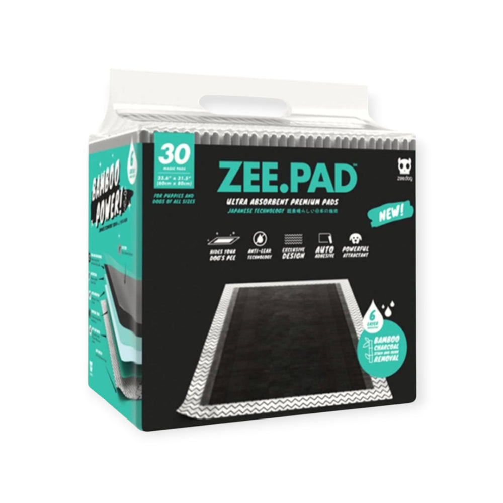 Tapete higiênico com carvão zee pad com 30 unidades