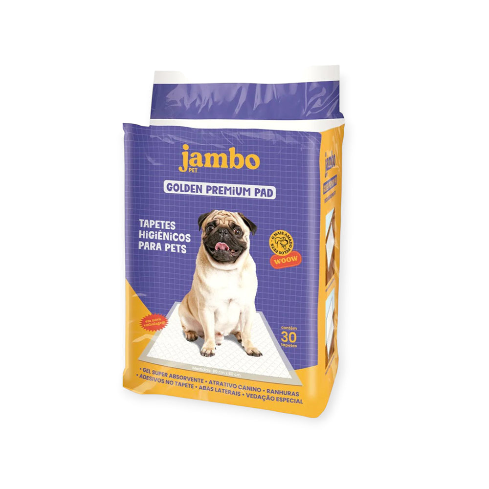 Tapete Higiênico para cães Golden 80x60 Jambo 30 unidades