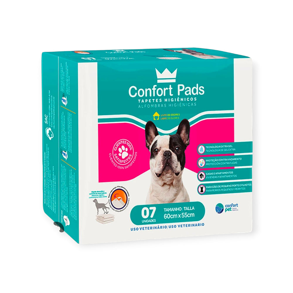 Tapete higiênico confort pad 60x55 com 7 unidades