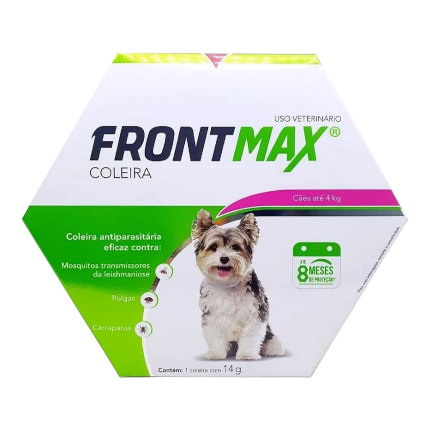 Coleira frontmax porte pequeno até 4kg .38cm