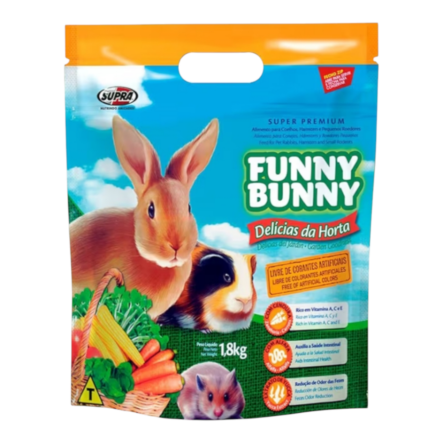 Ração Funny Bunny Delícias da Horta 1,8kg