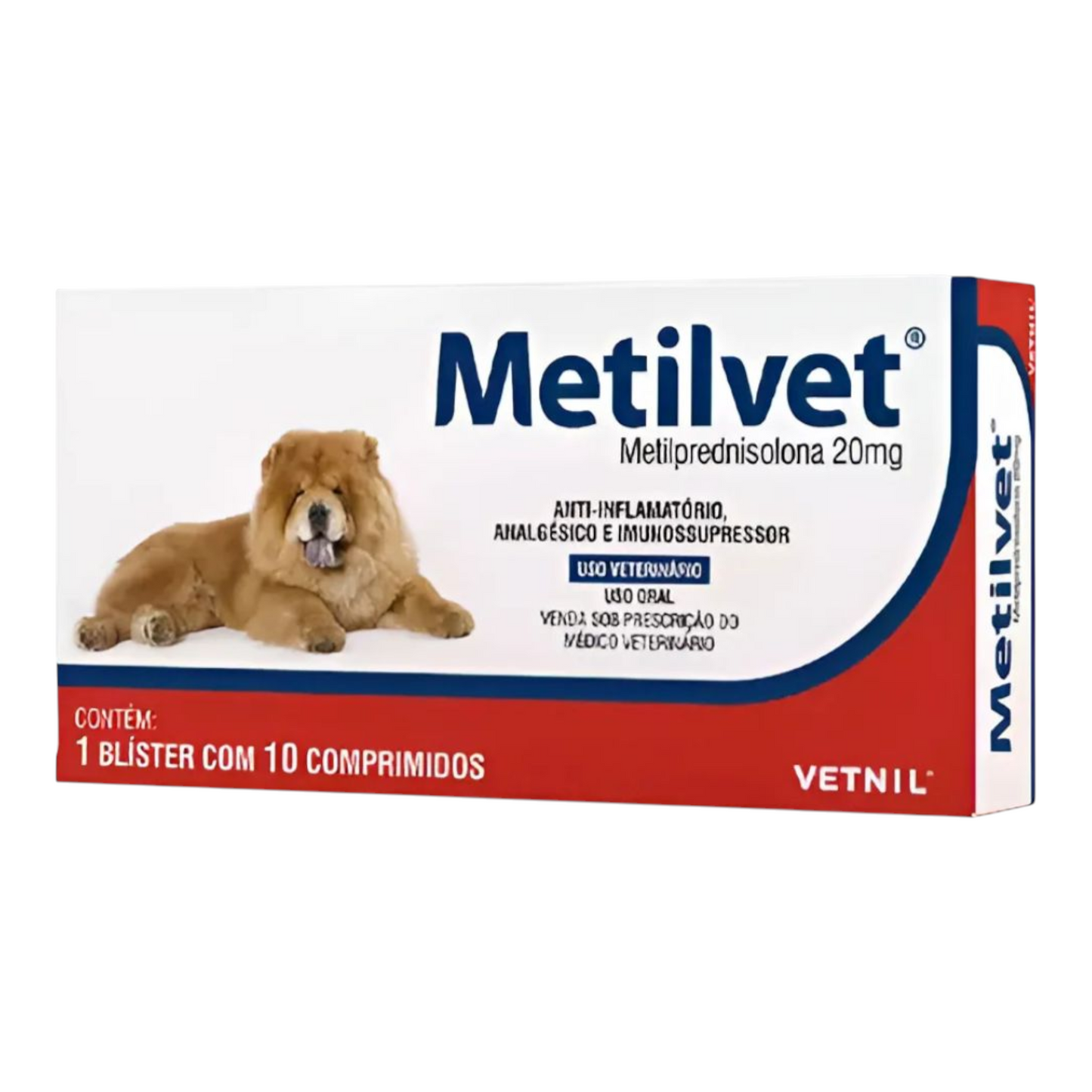 Metilvet 20mg 10 comprimidos