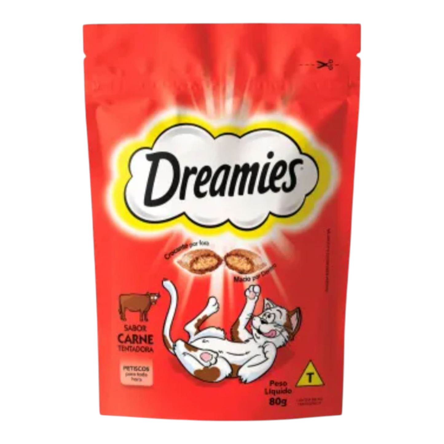 Petisco Dreamies Carne Tentadora Gatos Adultos 80g