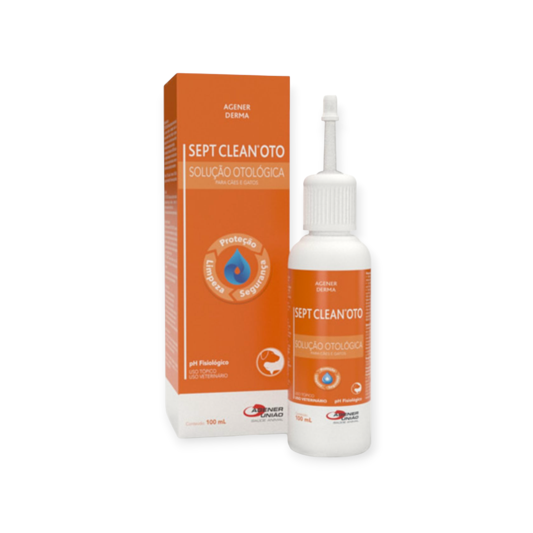 SeptClean Oto .
Solução otológica para caes e gatos 100ml
