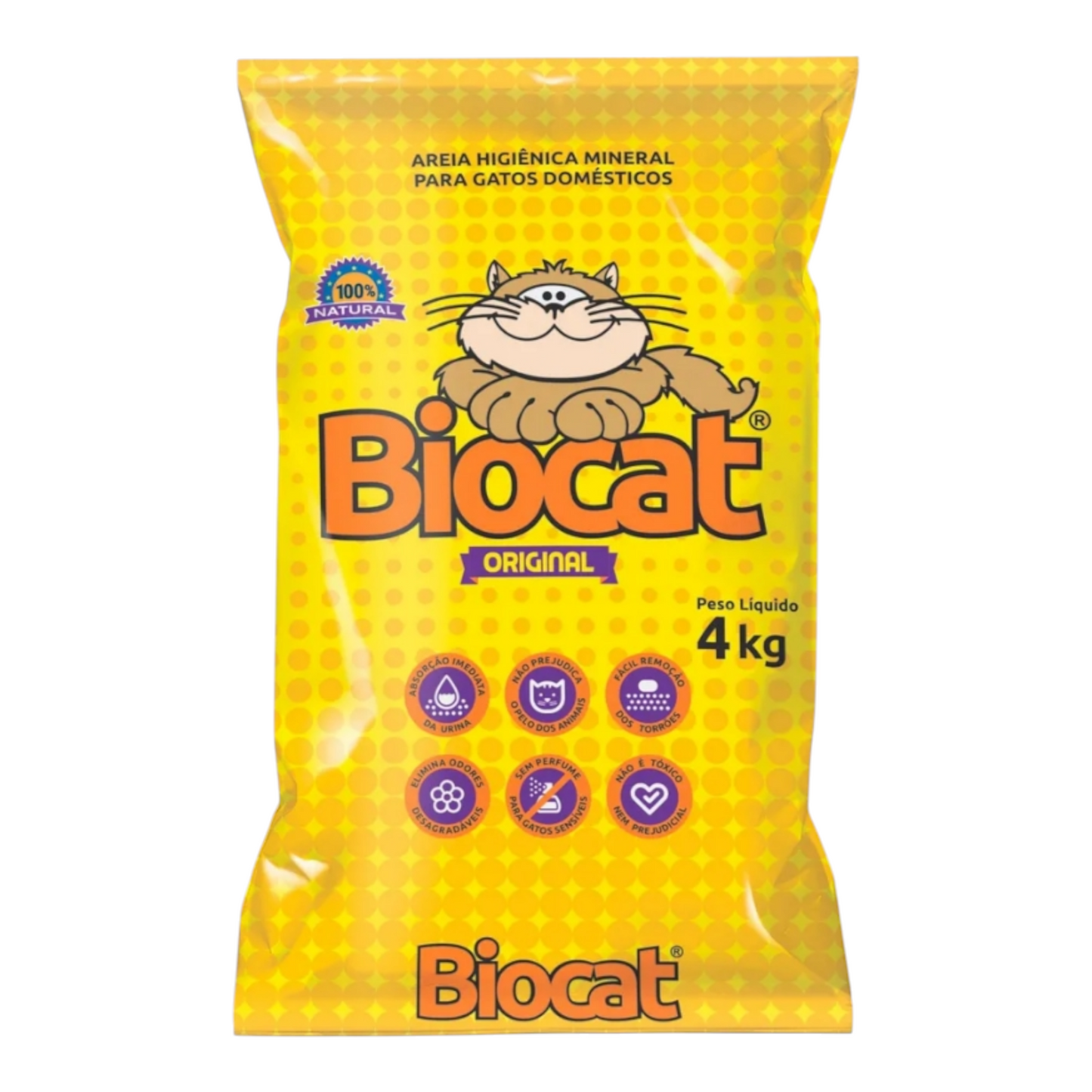 Areia higiênica Biocat para gatos 4kg