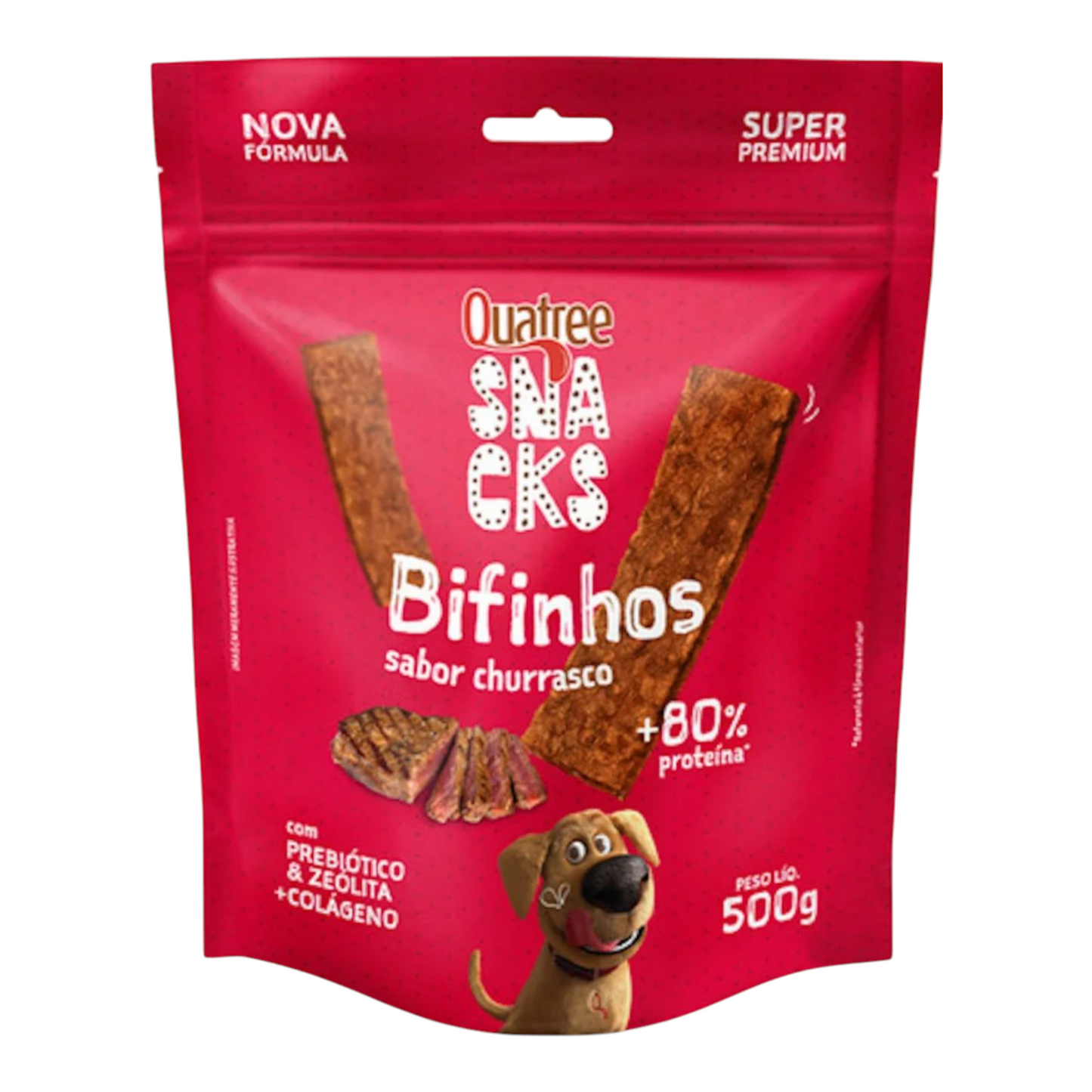 quatree snacks bifinhos sabor churrasco 500g