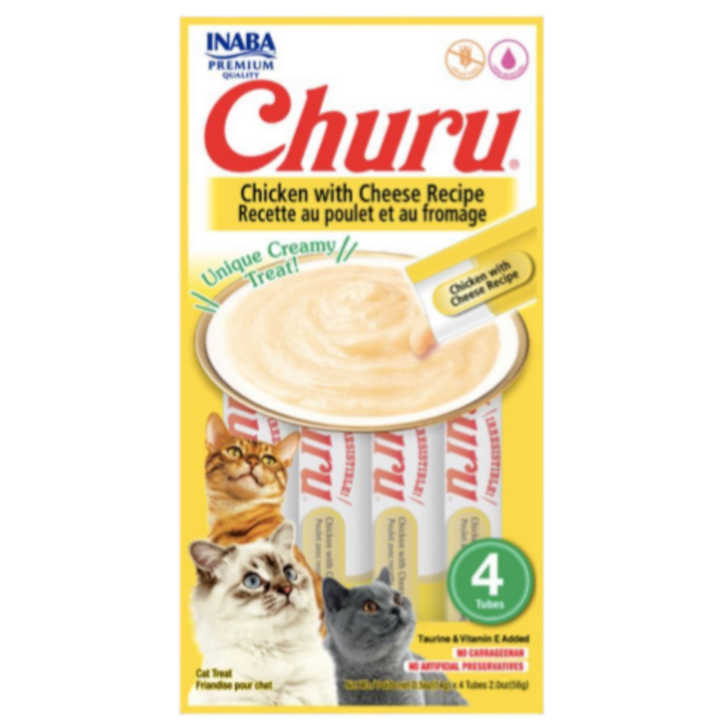 Churu Frango com Queijo Gatos 4 unidades