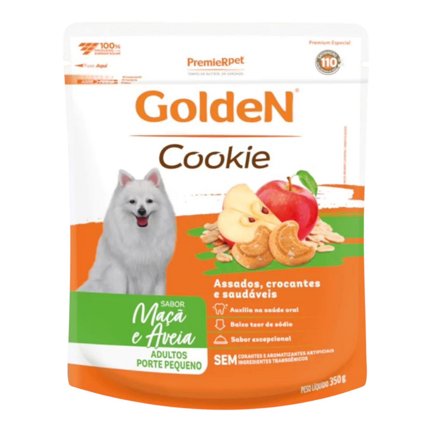 Golden Cookie Cães Adultos Porte Pequeno Maçã & Aveia 350g