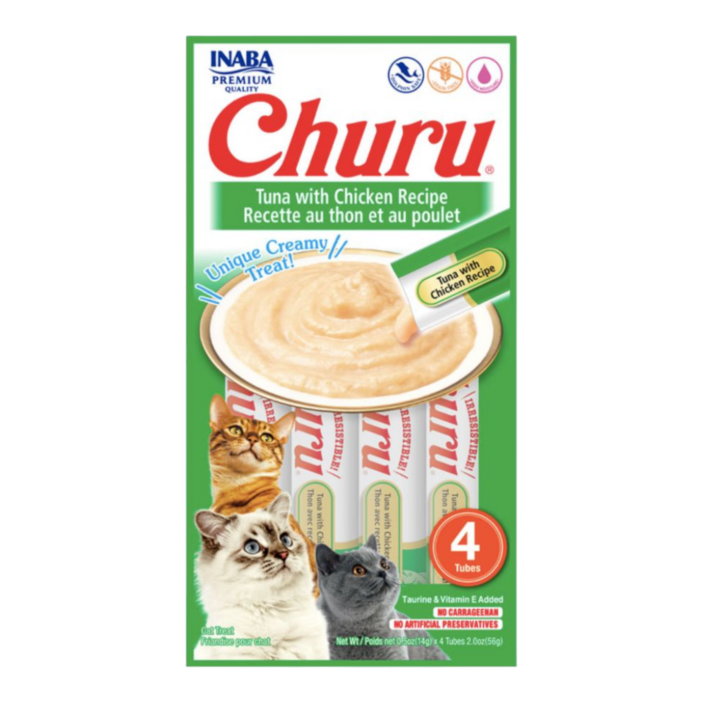 Churu Atum com Frango gatos 4 unidades