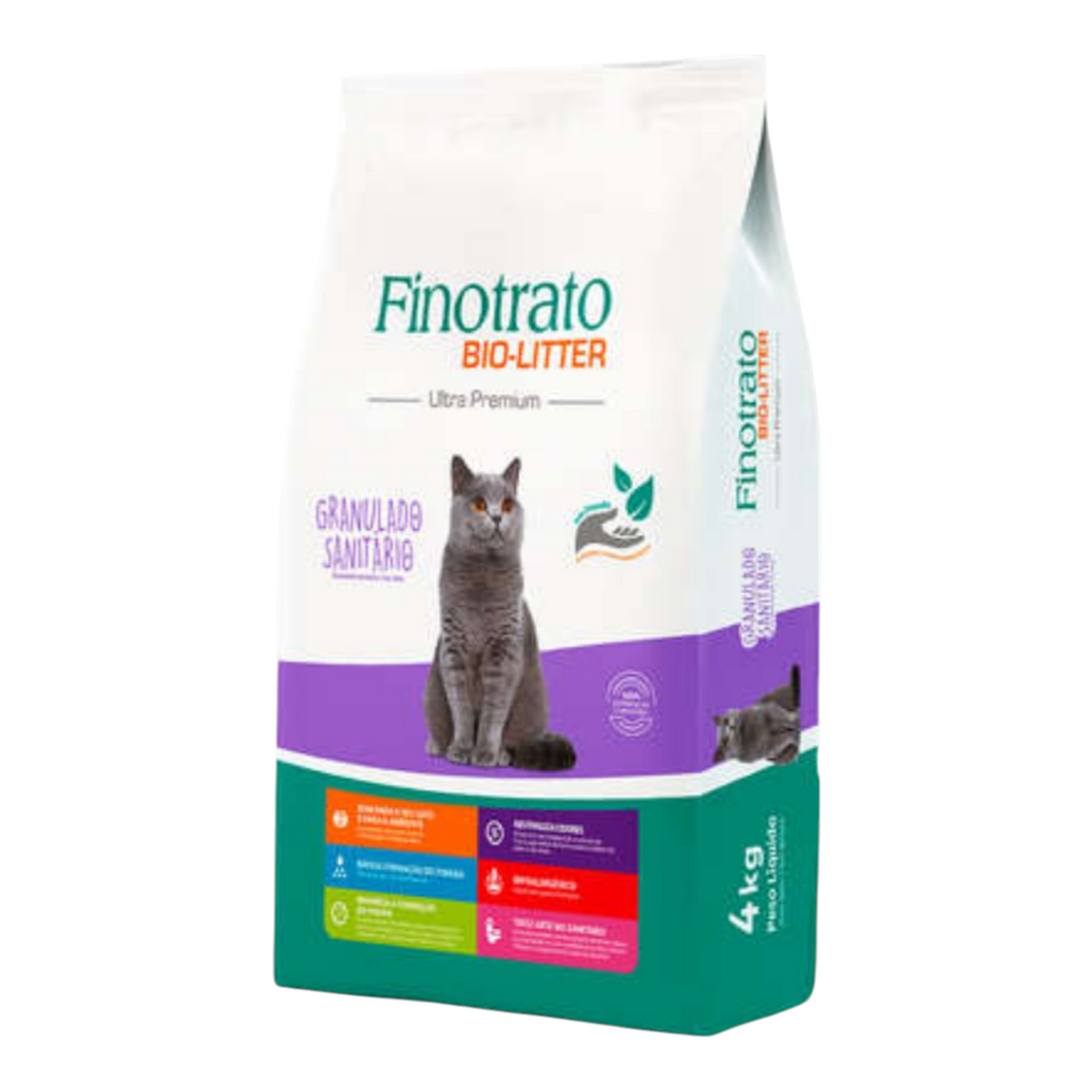 Areia higiênica Fino trato Bio-Litter Ultra Premium para Gatos 4kg