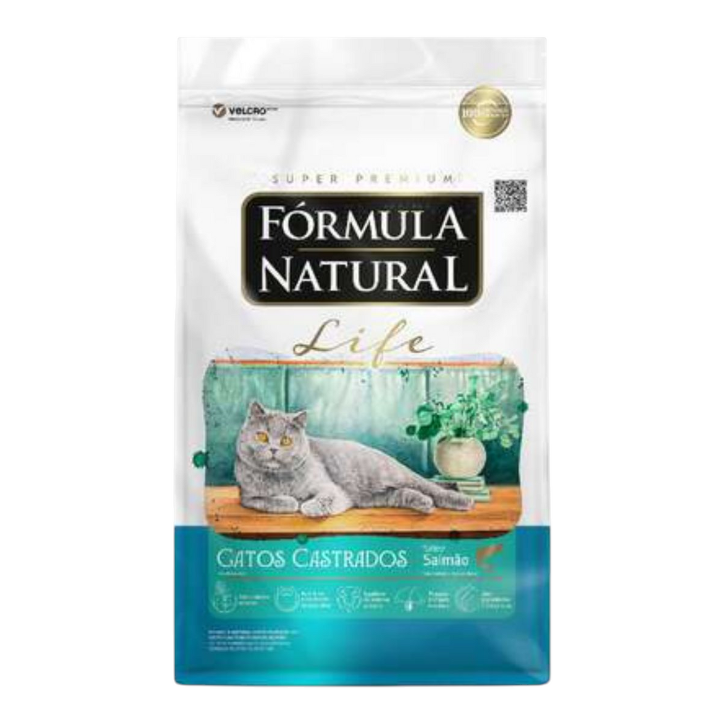 Ração Fórmula Natural gato castrado sabor salmão 1kg