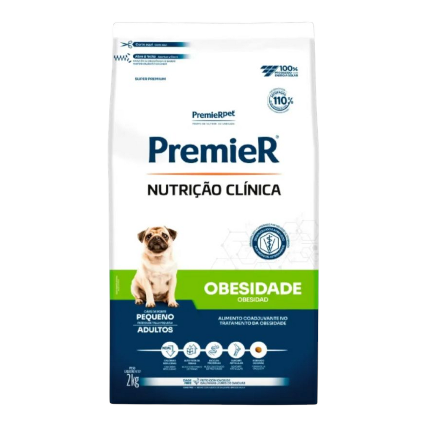 Ração Premier Nutrição Clínica Cães Adultos Porte Pequeno Obesidade 2kg