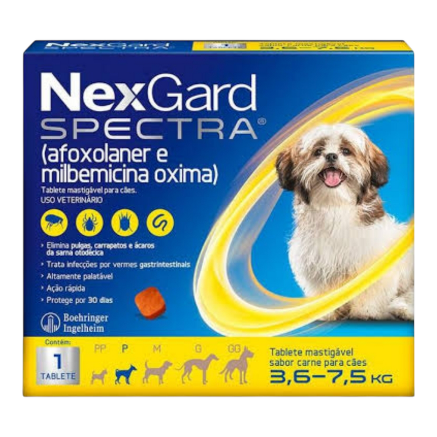 Nexgard Spectra para cães de 3,5 a 7,5kg