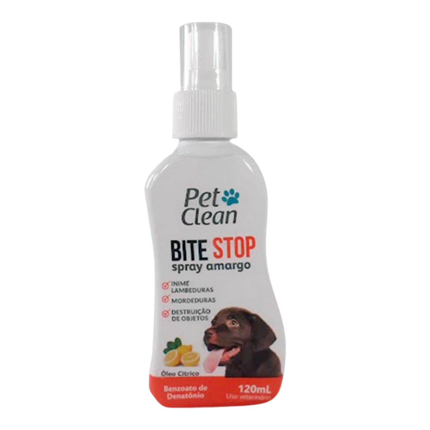 Bite Stop Spray Amargante Pet Clean para Cães 120ml
