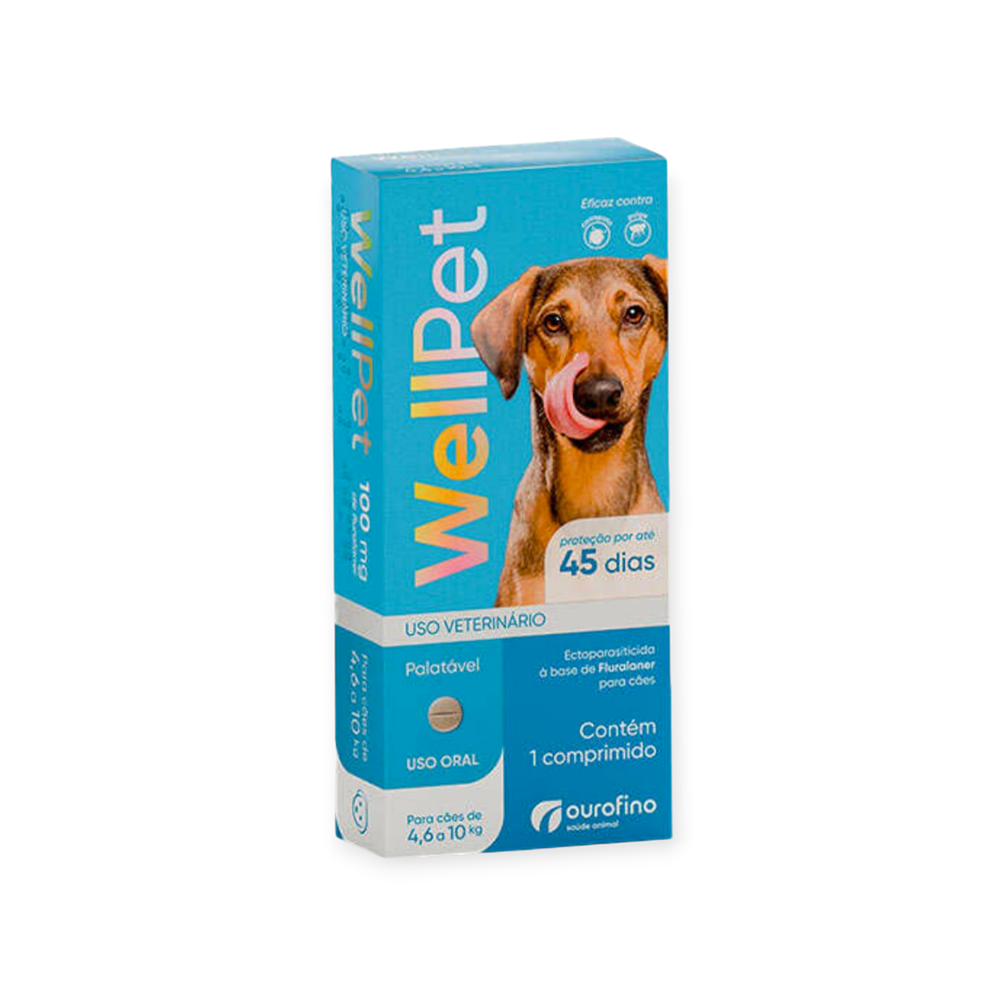 Well pet ant pulgas e carrapatos para cães de 4,6 a 10kg  1 compromido