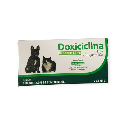 Doxiciclina 50mg Vetnil 14 Comprimidos
Tratamento de infecções em cães