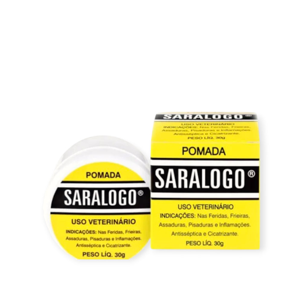 Pomada Cicatrizante Matacura Saralog para Cães e Gatos 30 g
