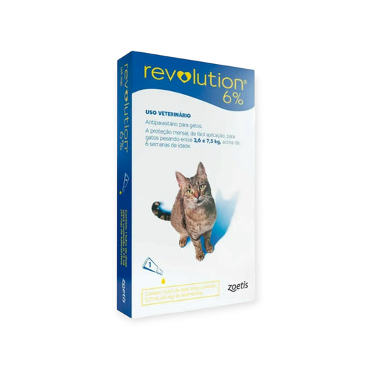 Revolution Para Gatos De 2,6kg A 7,5 Kg C/1 Pipetas Zoetis