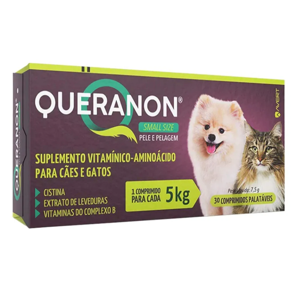 Queranon para cães raças pequenas 5kg ,30 comprimidos