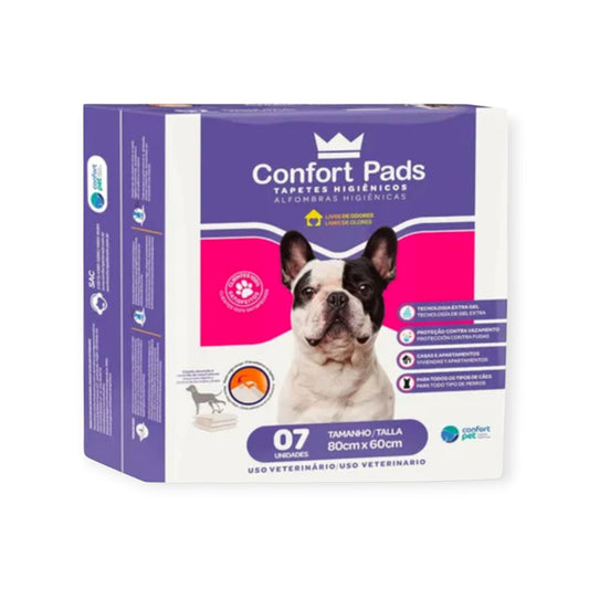 Tapete higiênico confort pad 80x60 7 unidades