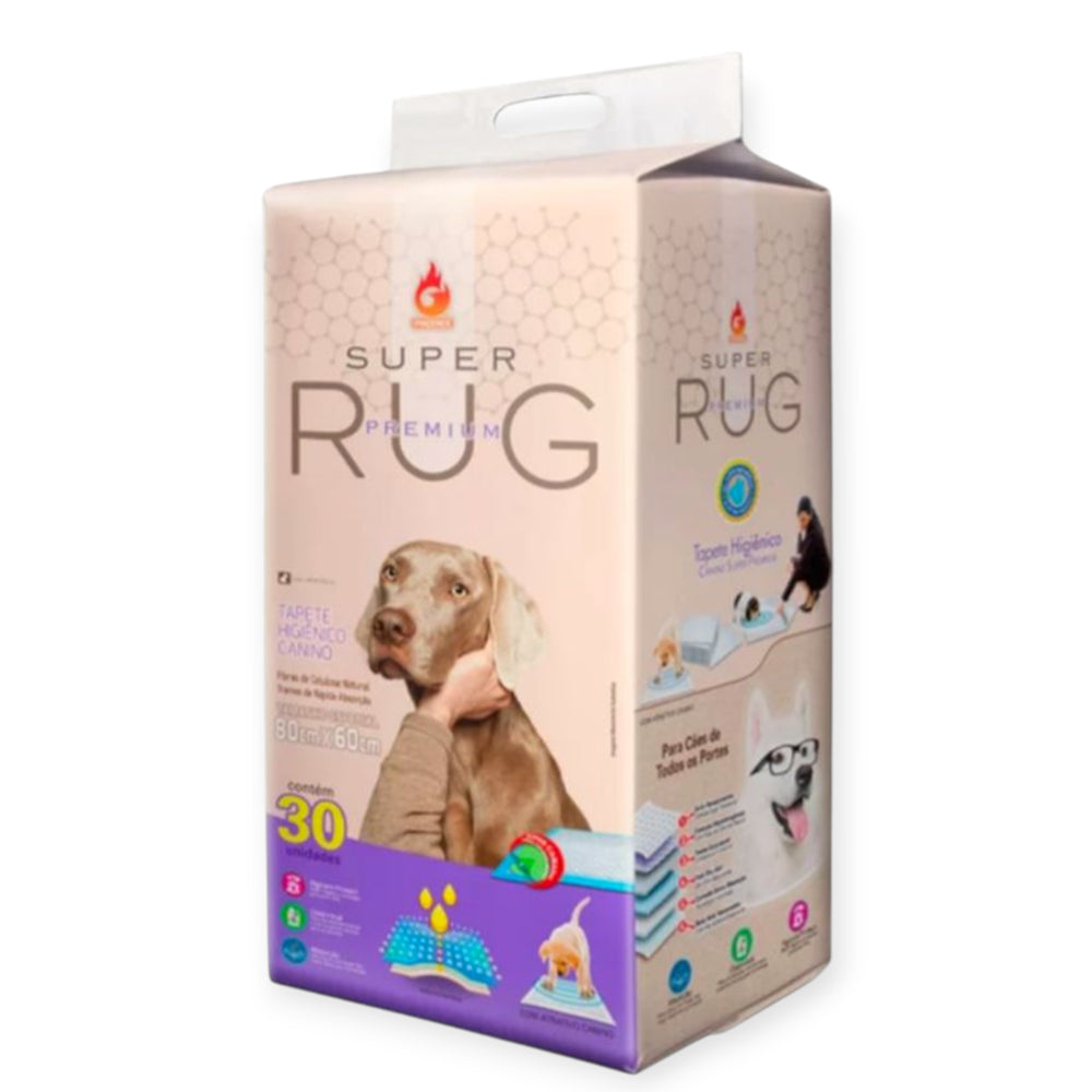 Tapete higiênico super RUG 60 x 80 com 30 unidades