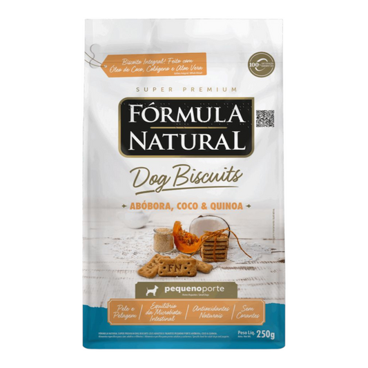 Fórmula Natural Dog Biscuits Abóbora, Coco e Quinoa Cães Adultos 250g