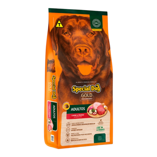 Ração Special Dog gold performance adultos carne e frango 15kg