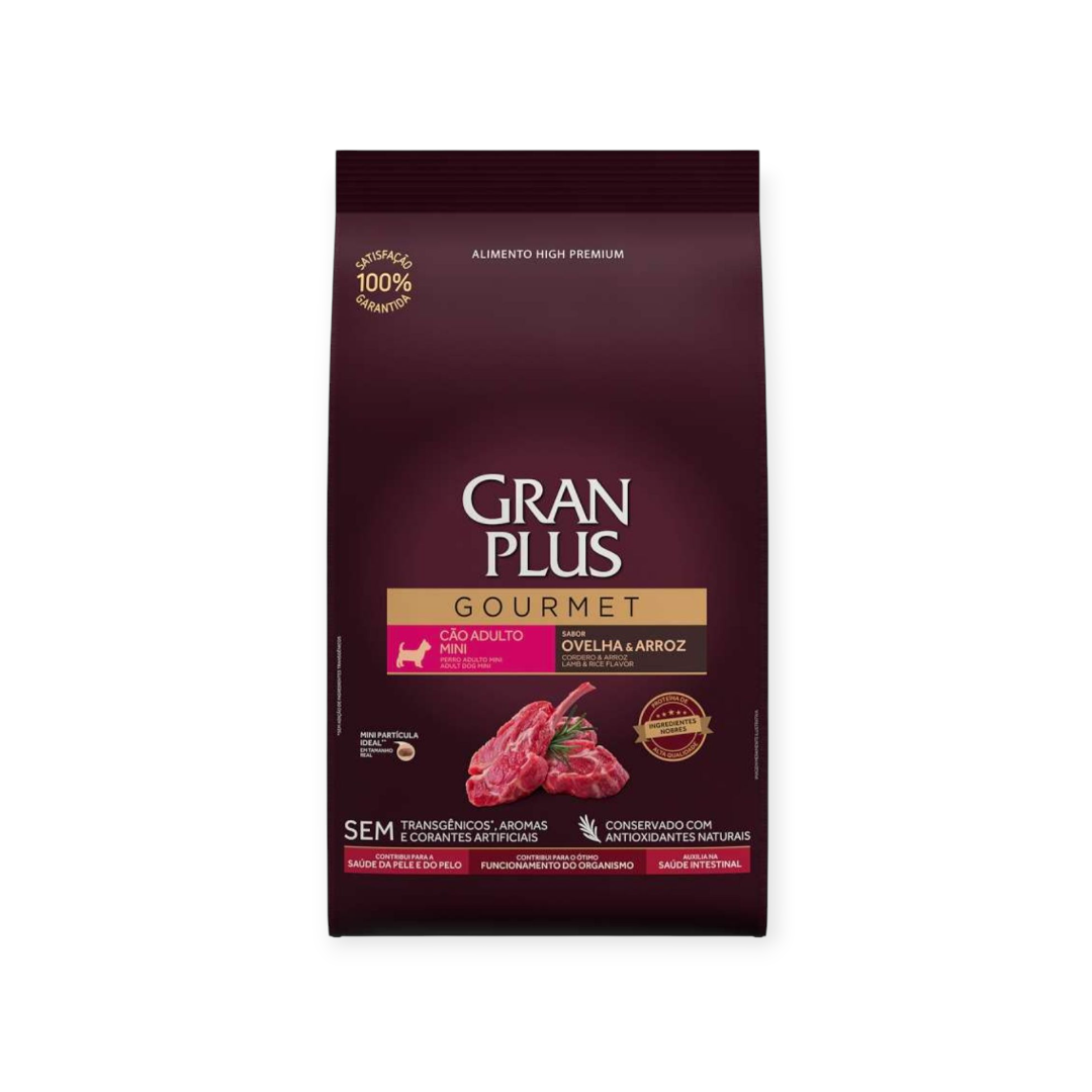 Ração Gran plus gourmet cães Ad. raças pequenas sabor ovelha e arroz 15kg
