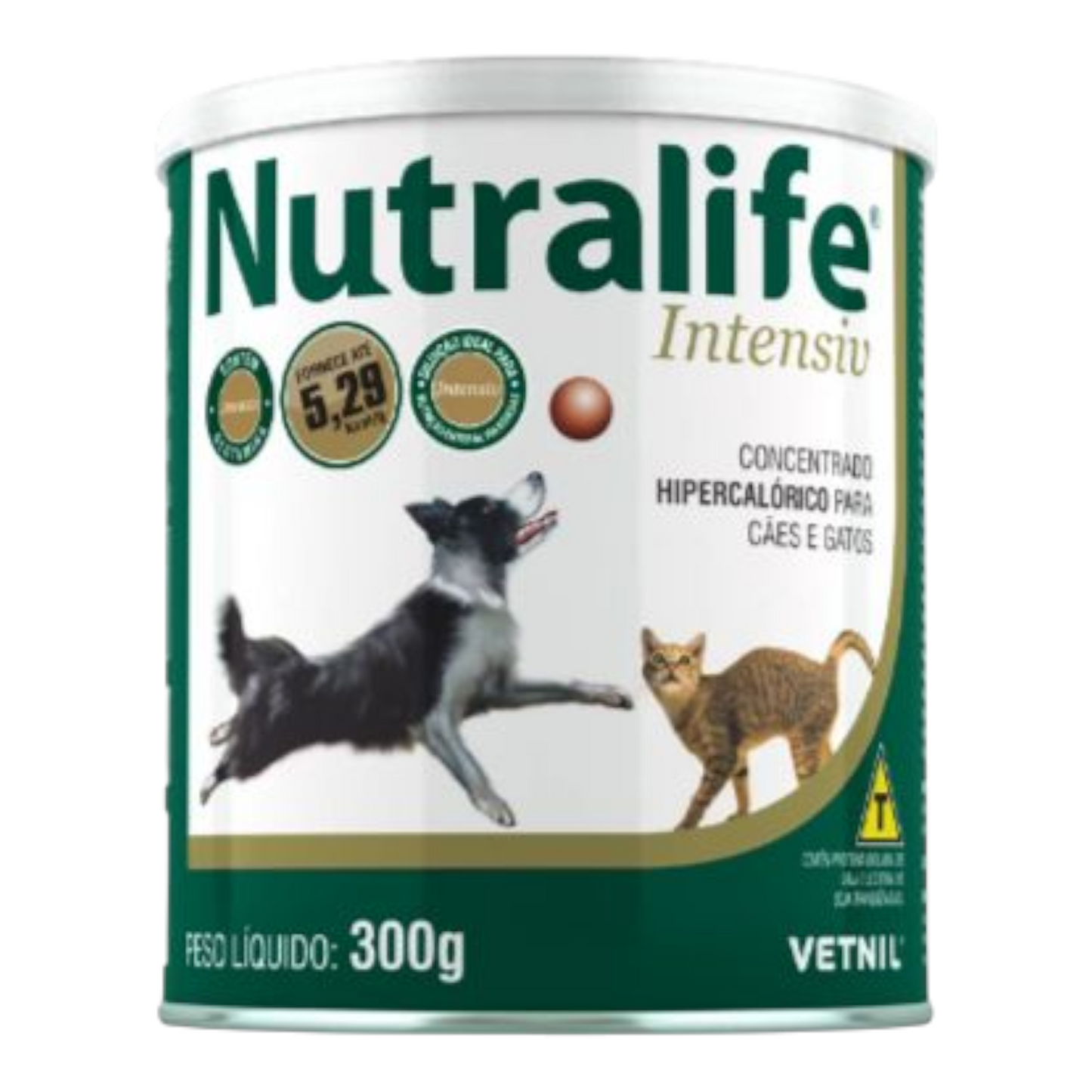 Nutralife Intensiv
Concentrado hipercalórico para cães e gatos. 300g
