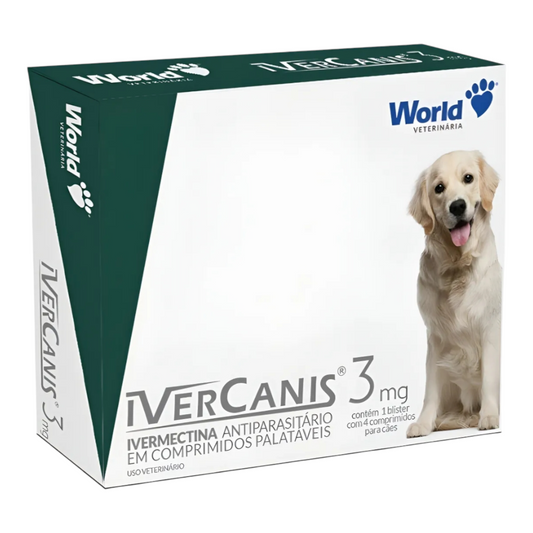 IverCanis Antiparasitário World 3mg para Cães de 15kg