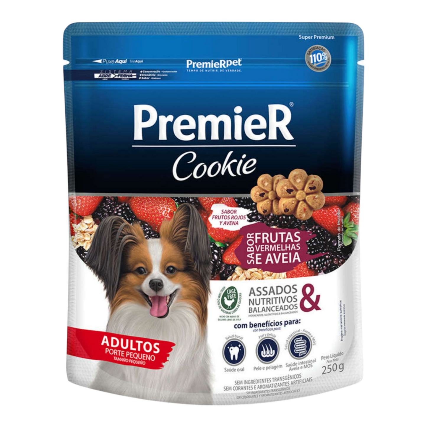 Premier Cookie Premier Cães Adultos Porte Pequeno Frutas Vermelhas e Aveia 250 g