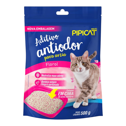 Aditivo Antiodor Kelco Pipicat Perfume Floral para a Areia do seu Gato 500g