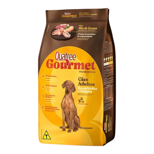 Ração Quatree gourmet mix carne raças médias 10kg