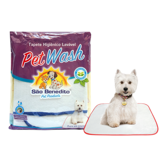 Tapete higiênico lavável pet wash medio 80cmx60cm