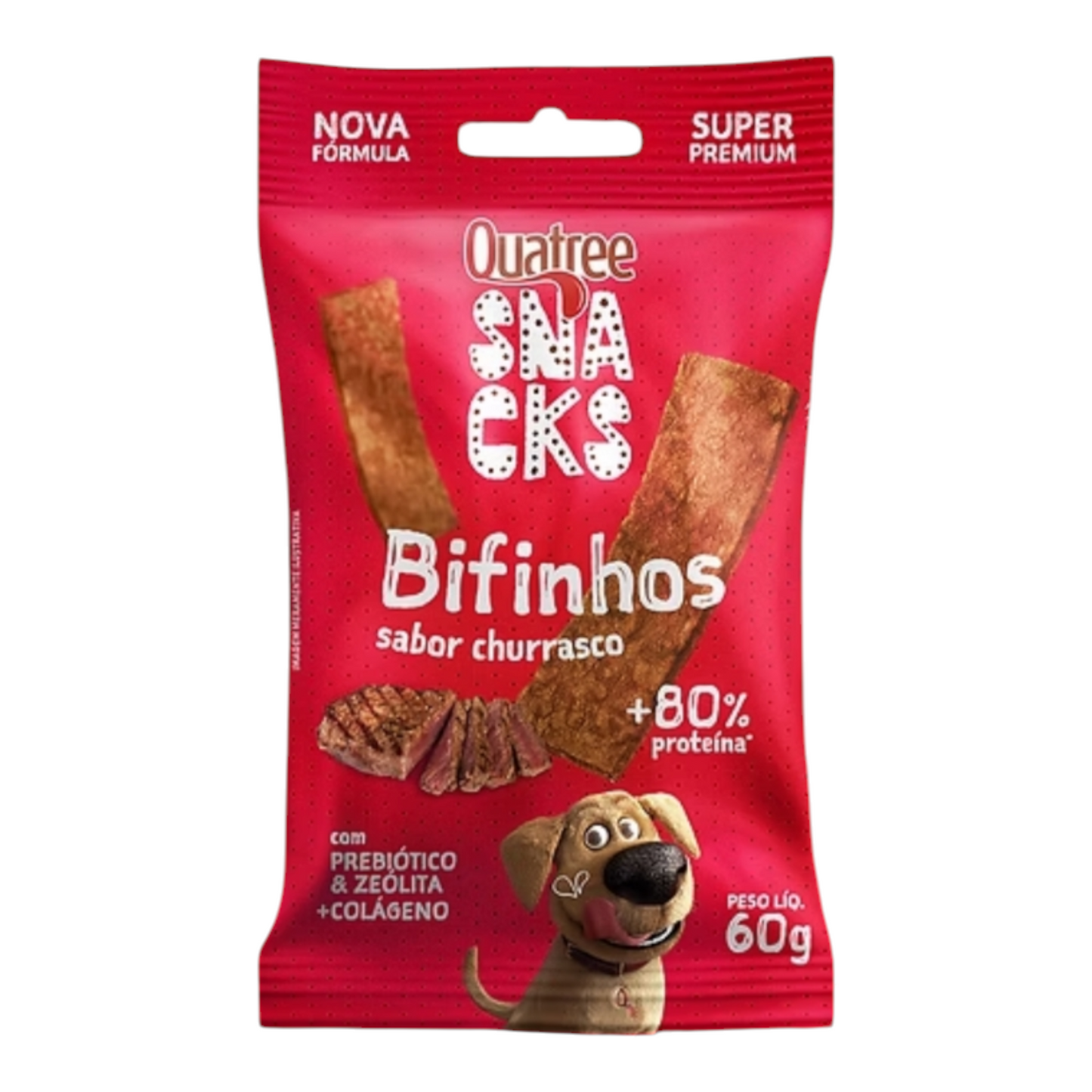 Quatree Bifinho Para Cães Sabor Churrasco - 60g