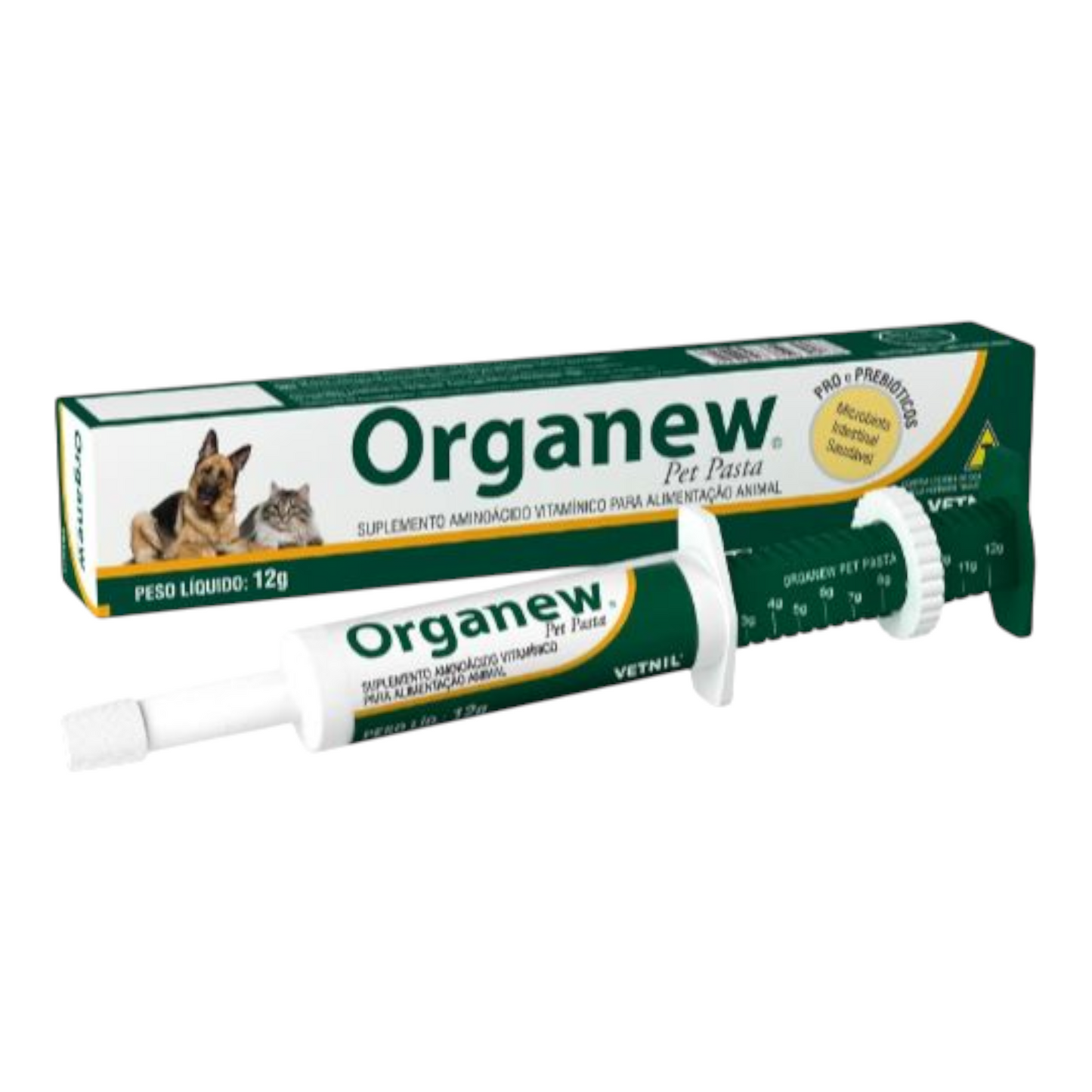 Organew Pet Pasta
Probiótico + Prebiótico em Pasta. 12g