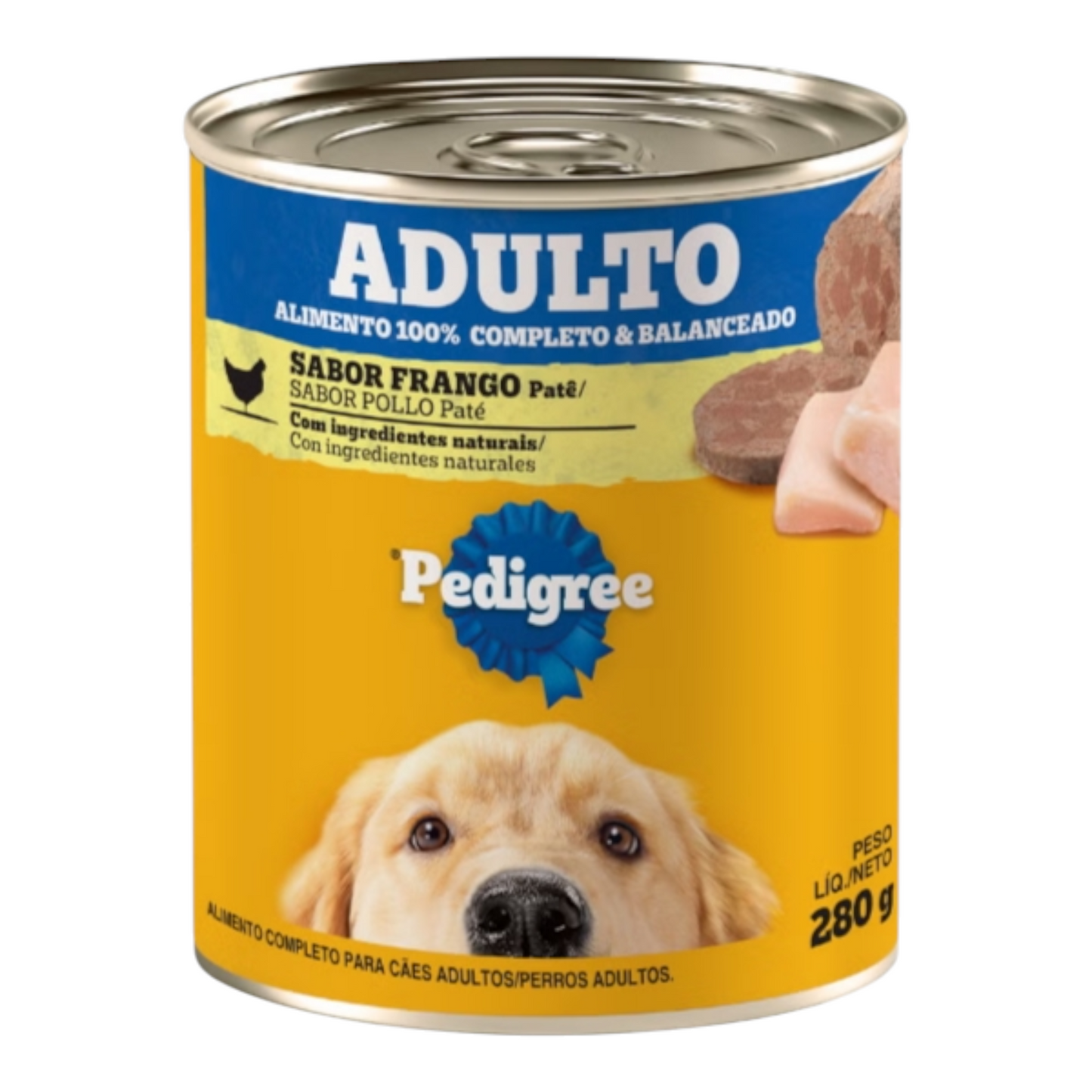 Ração úmida pedigree Lata Adulto Sabor Frango Patê 280g