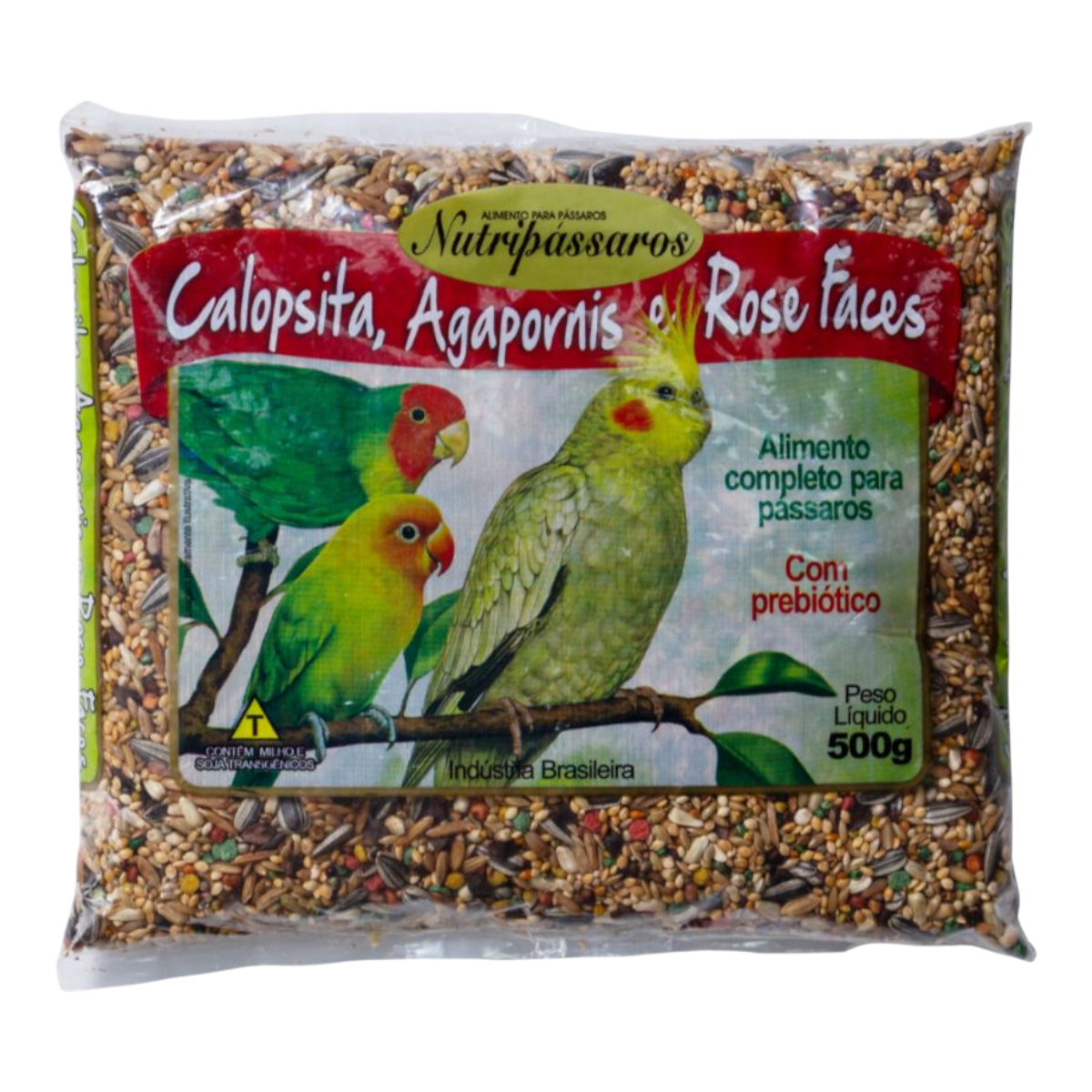 Mistura para Calopsita, Agapornis e Rose Faces Nutripássaros 500g