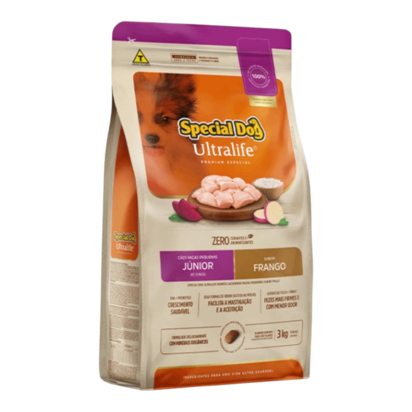 Ração Special Dog Ultralife cães filhotes raças pequenas sabor frango 3kg
