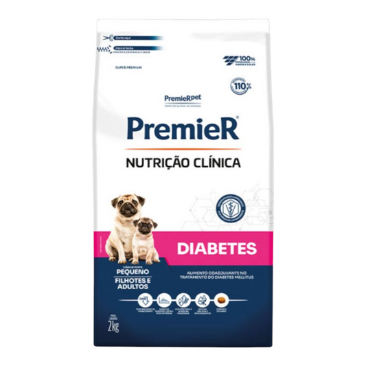 Ração Premier Nutrição Clínica Diabetes Cães Adultos Porte Pequeno 2kg