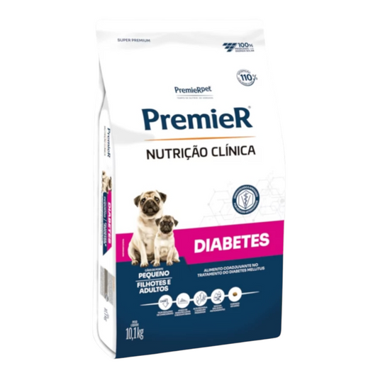 Ração Premier Nutrição clínica Diabetes cães Adulto raças pequenas 10.1kg