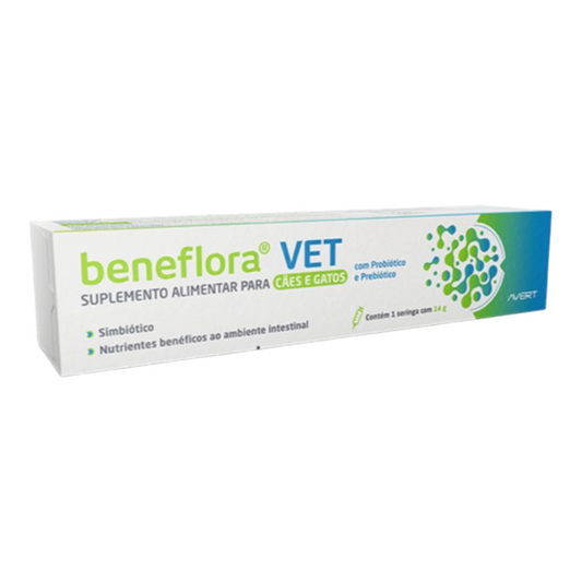 Beneflora Vet para cães e gatos probiótico e prebiótico 14g