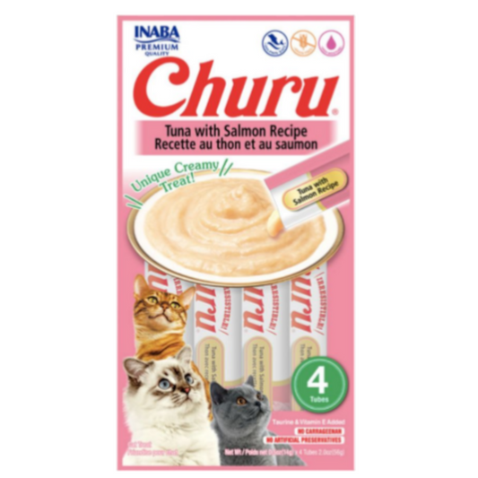 Churu Atum com Salmão Gatos 4 unidades