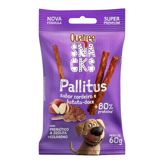 Quatree pallitus para cães Cordeiro e batata-doce 60g