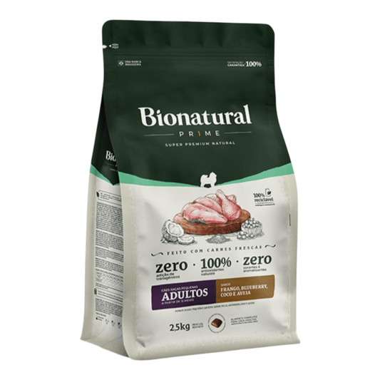 Ração Bionatural cães Adulto Raças Pequenas Frango 2,5kg