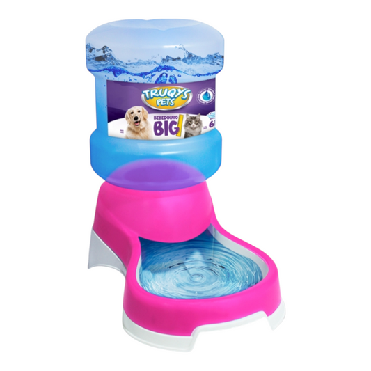 Bebedouro automático truqys pet rosa 6 litros