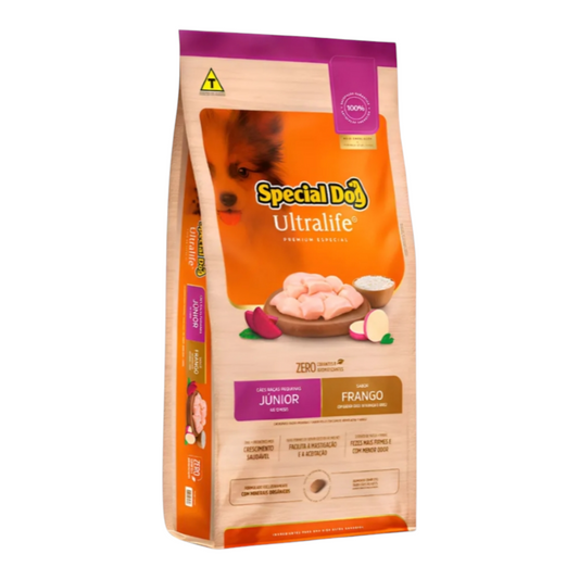 Ração Special Dog Ultralife ltralife cães filhote raças pequenas sabor frango 10.1kg