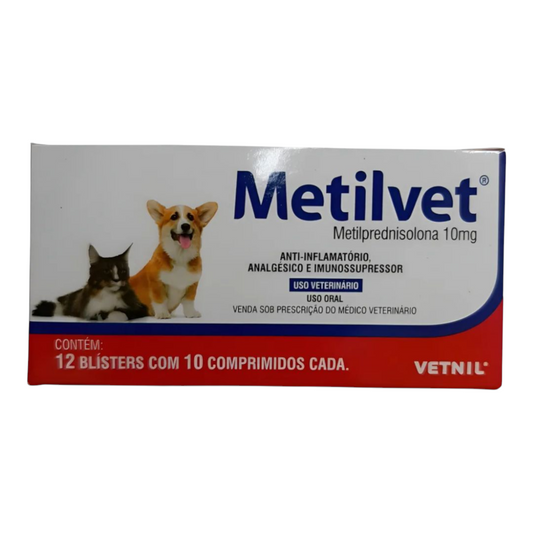 Metilvet 10mg  10 comprimidos